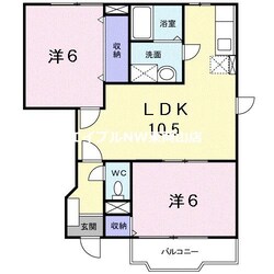 スクエアパレスⅡの物件間取画像